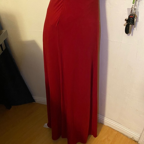 BCBGmaxazria red formal gown sweetheart neck dress - Picture 6 of 10